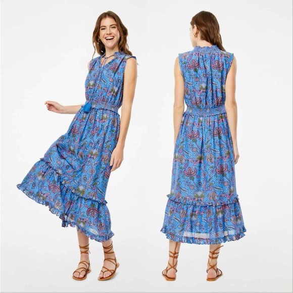 EUC Roller Rabbit maxi dress with pockets - size large - Picture 1 of 10